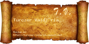 Turczer Valéria névjegykártya